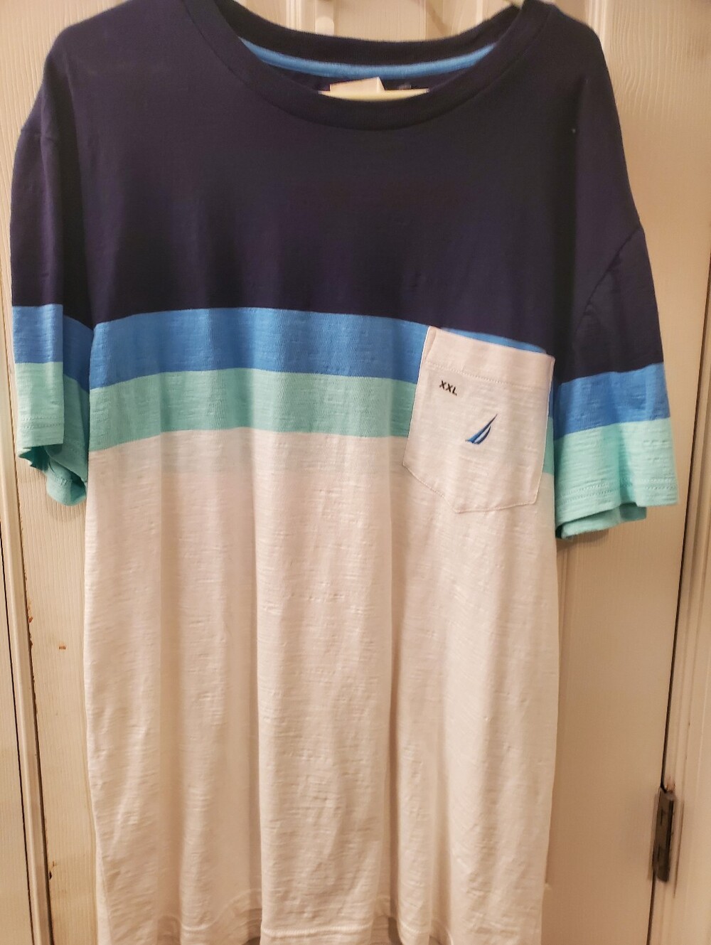 Nautica Colorblock Short Sleeve Tee - Navy, Light Blue, Mint & White